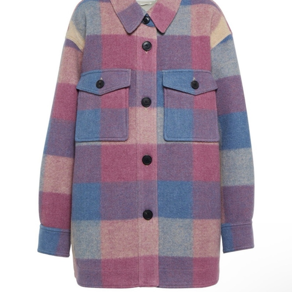 Isabel Marant Étoile Women's Plaid Jacket in Pink and Blue
